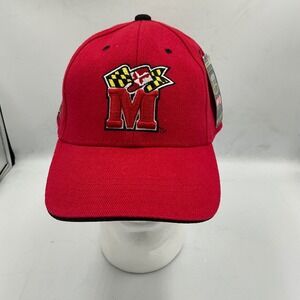 Steve & Barry's Maryland Terrapins Hat OSFM Red‎ NCAA Embroidered Baseball Cap